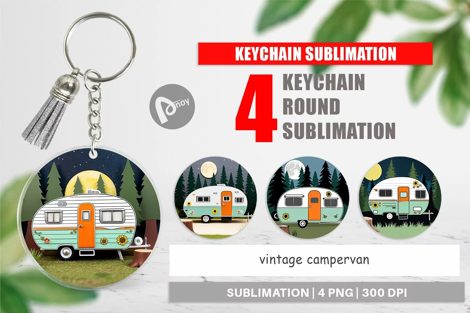 Keychain Vintage Campervan product image 1