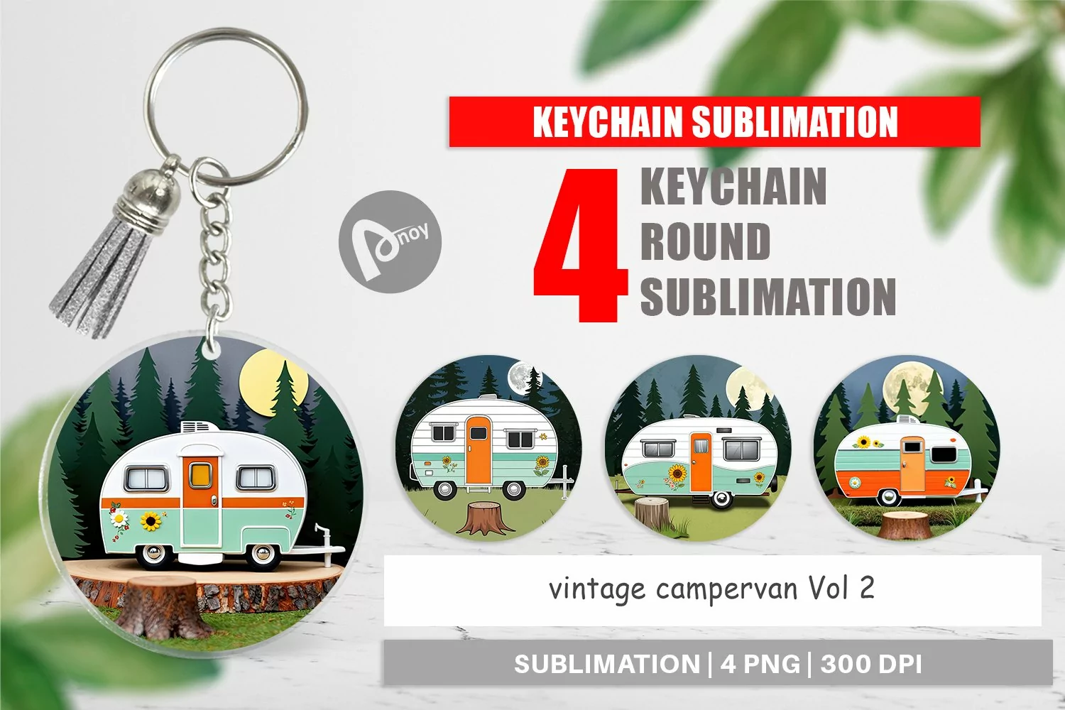 Keychain Vintage Campervan product image 1