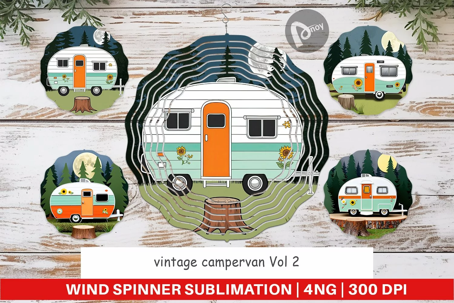 Wind Spinner Vintage Campervan product image 1