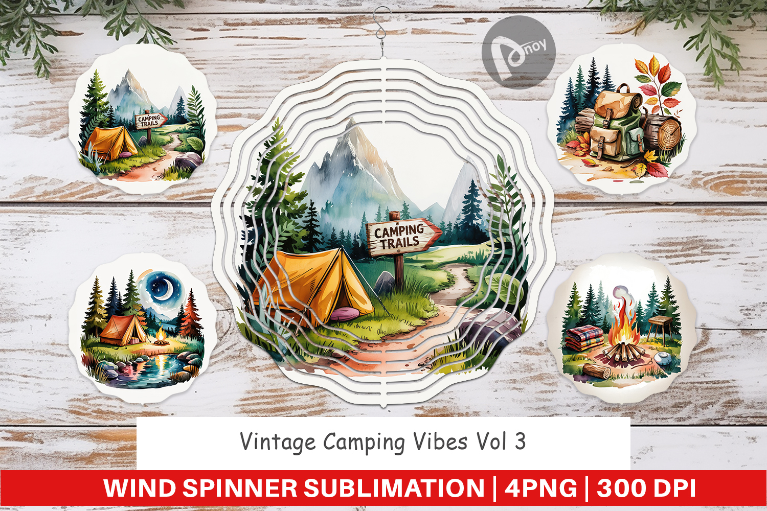 Wind Spinner Vintage Camping Vibes product image 1