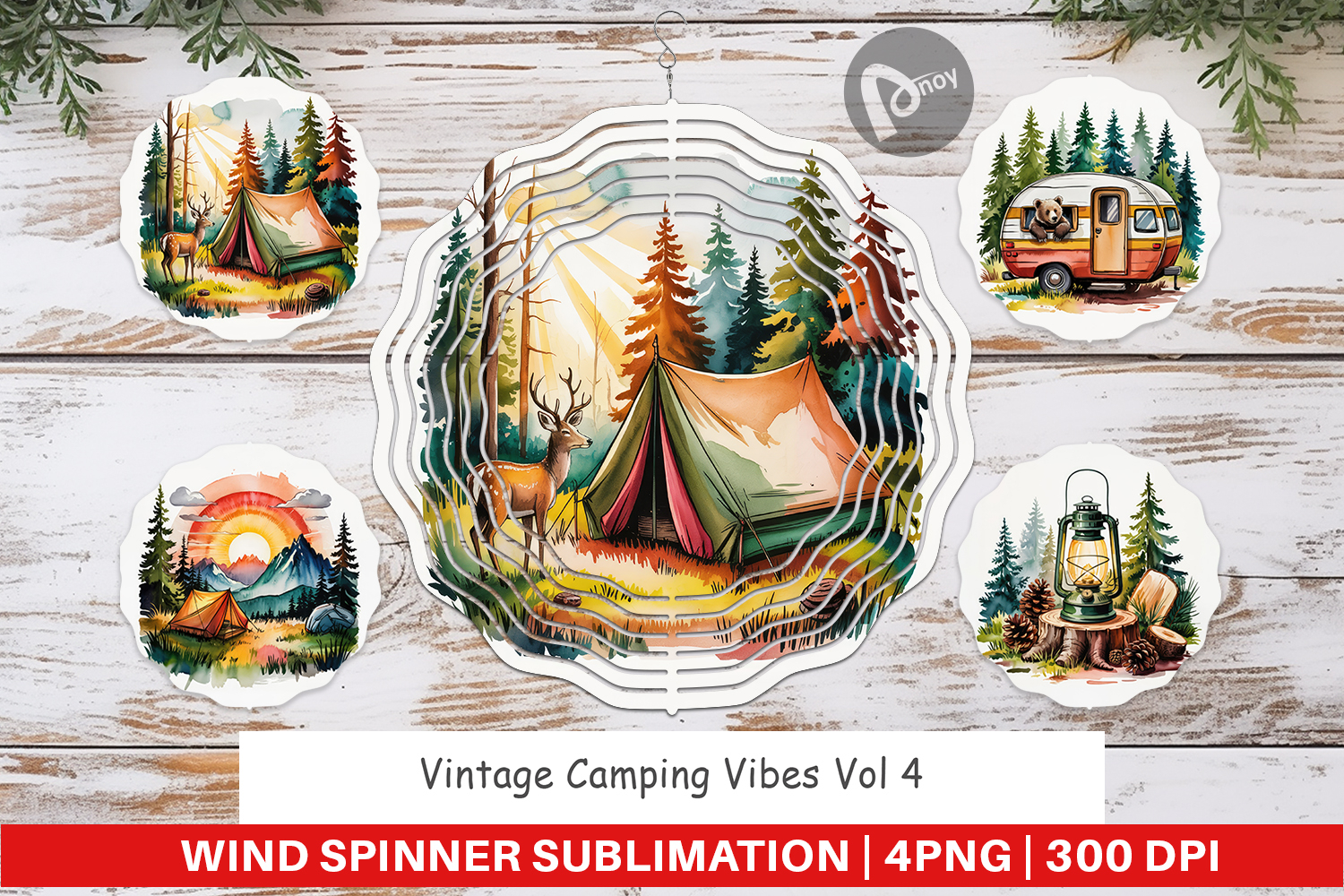 Wind Spinner Vintage Camping Vibes product image 1