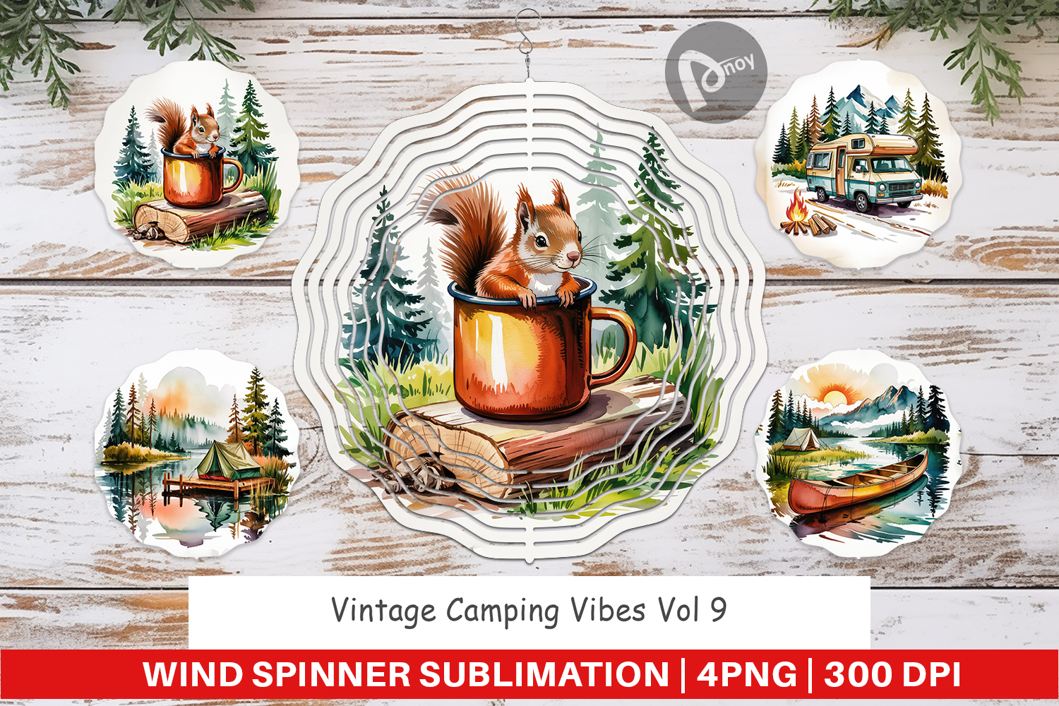 Wind Spinner Vintage Camping Vibes product image 1