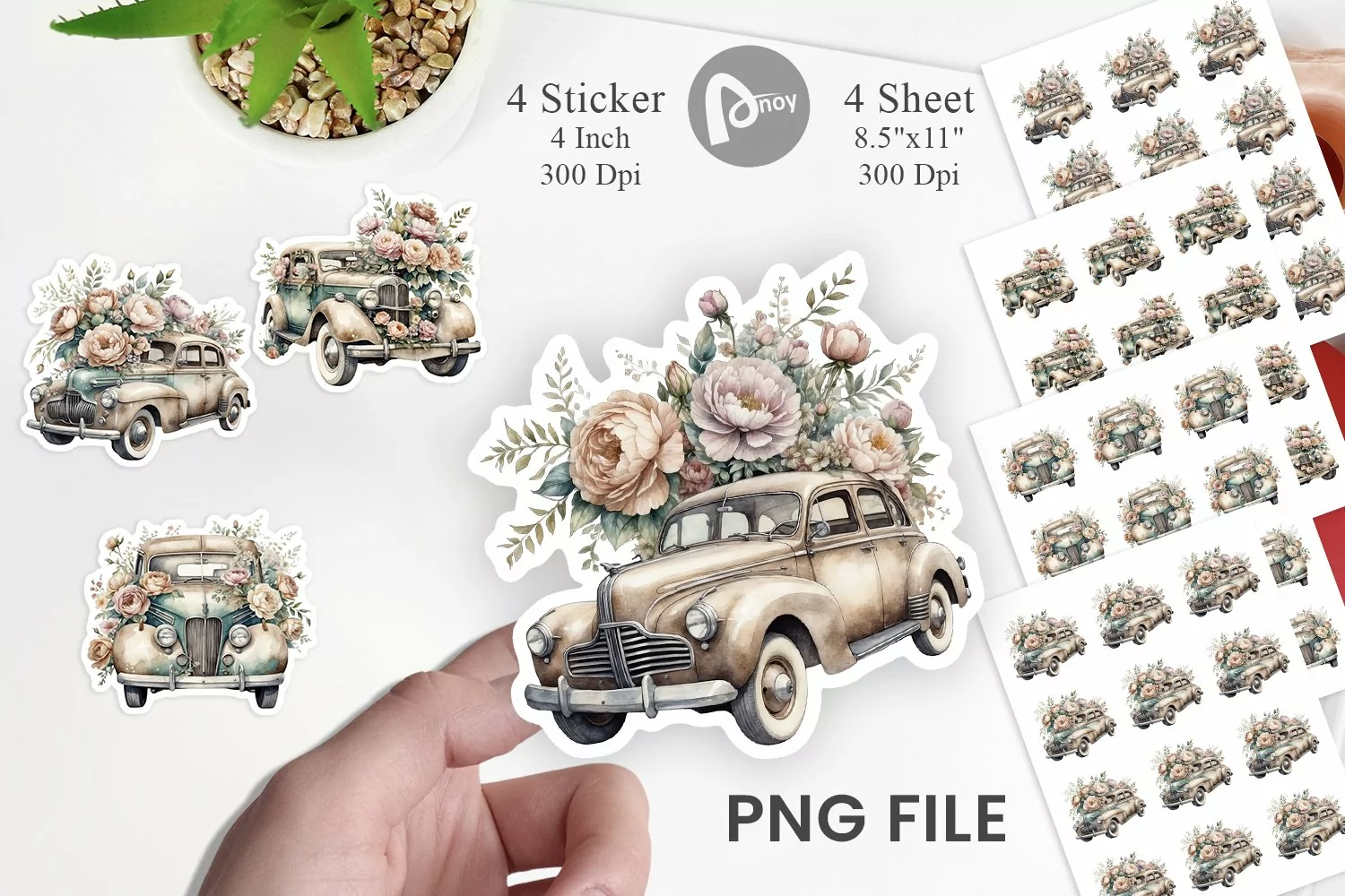 Vintage Car Sticker product image 1
