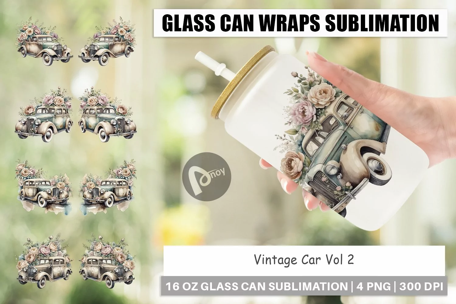 Glass Can Vintage Car product image 1
