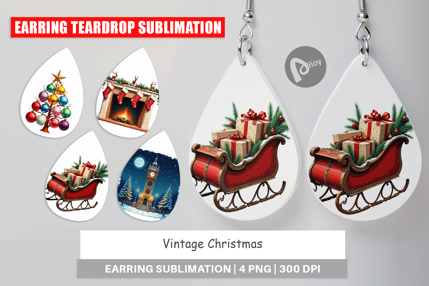 Earring Vintage Christmas
