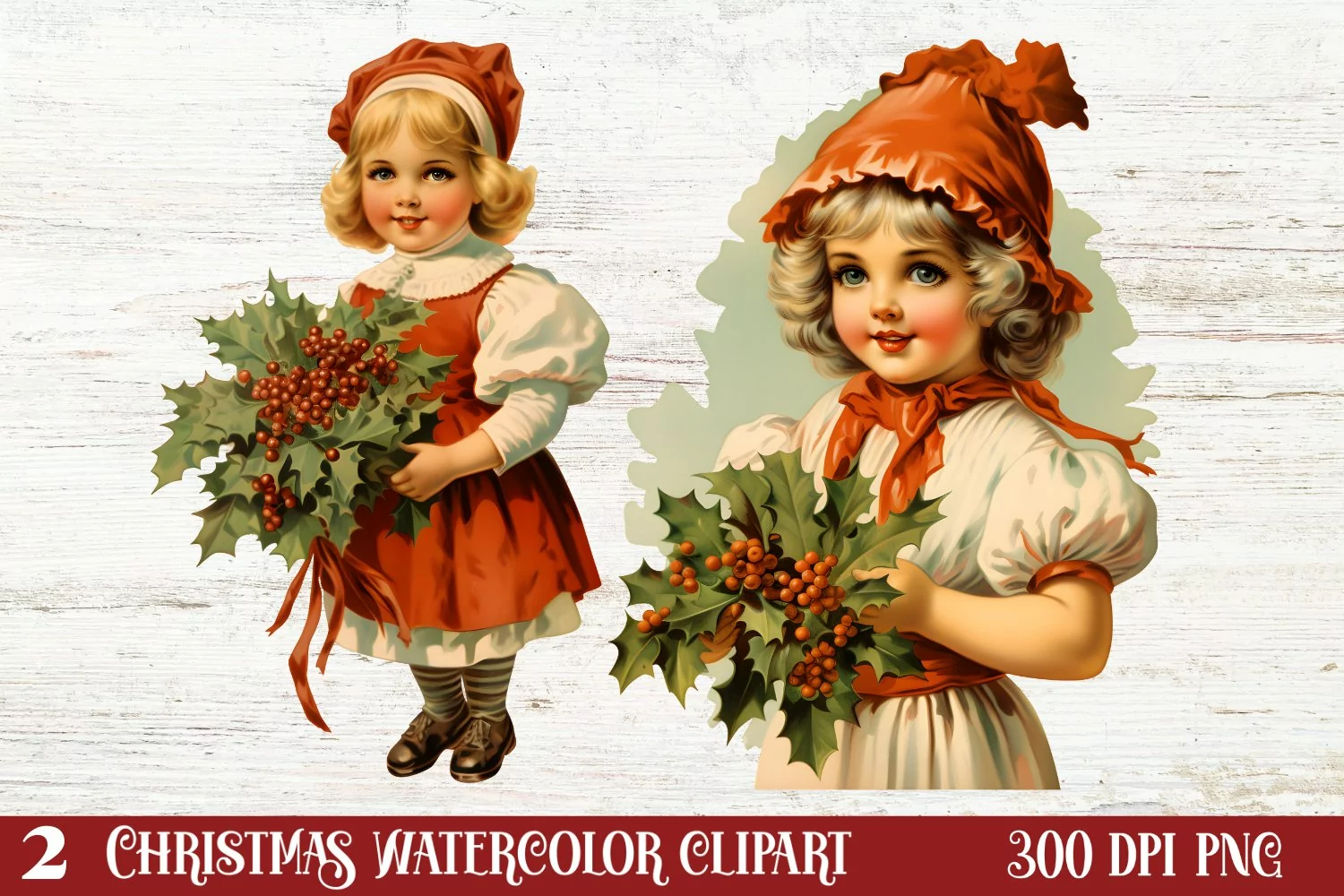 Vintage Christmas Clipart, Vintage Christmas Clipart product image 1