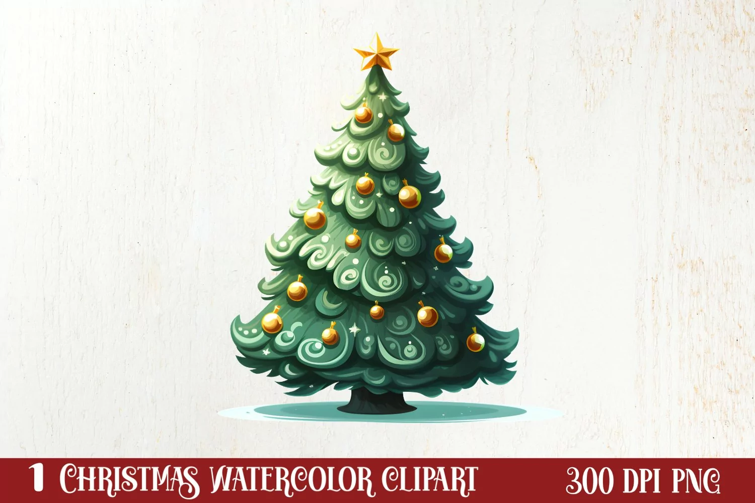 Vintage Christmas Collection Sublimation Clipart product image 1