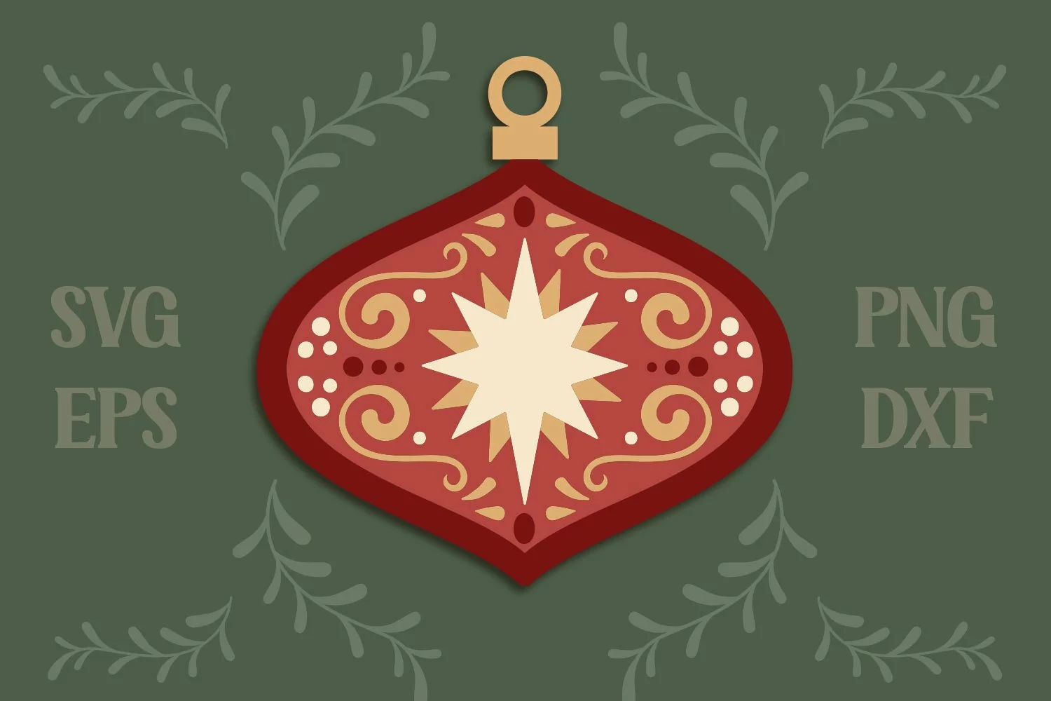vintage Christmas decoration bauble with star