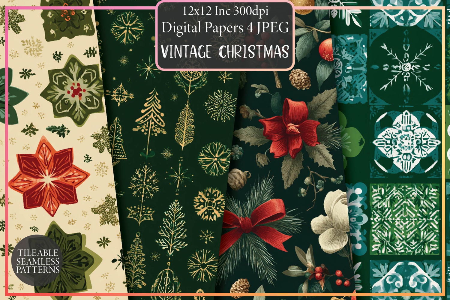 Vintage Christmas Pattern product image 1