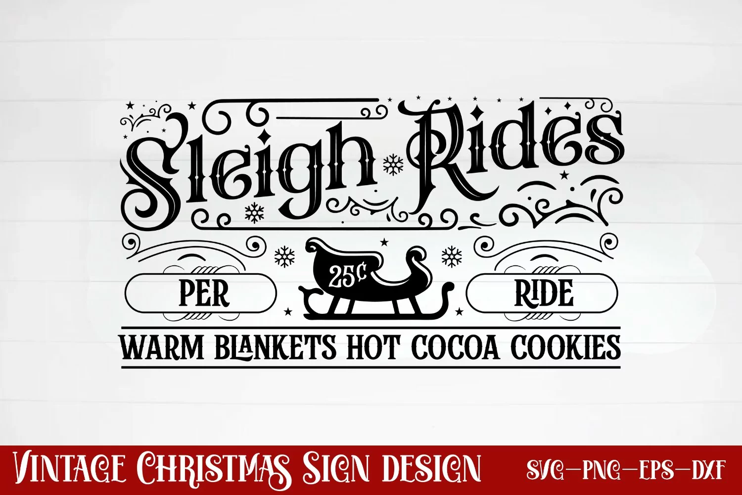 Sleigh rides 25c per ride warm blankets hot cocoa cookies product image 1