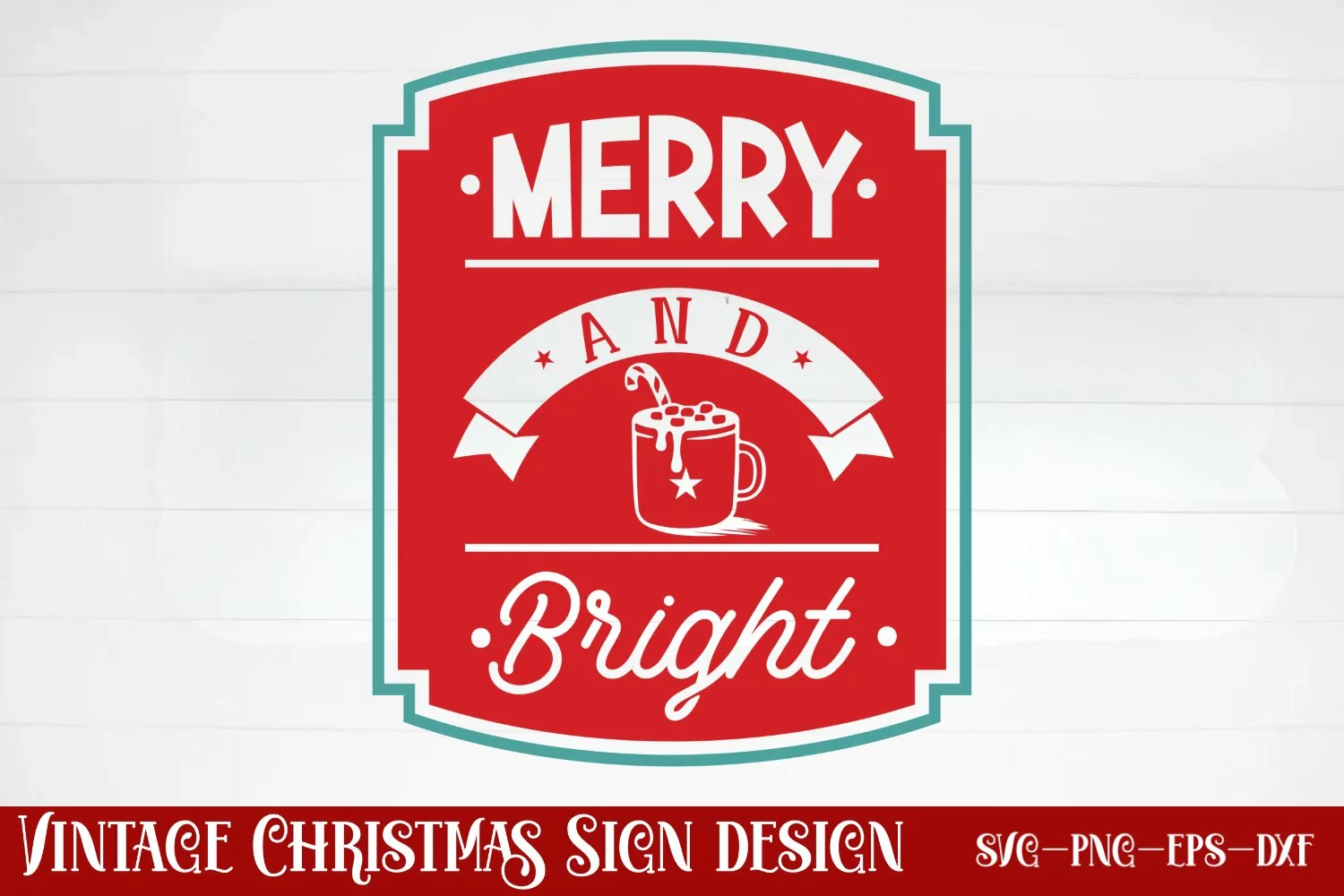 Merry and bright SVG product image 1