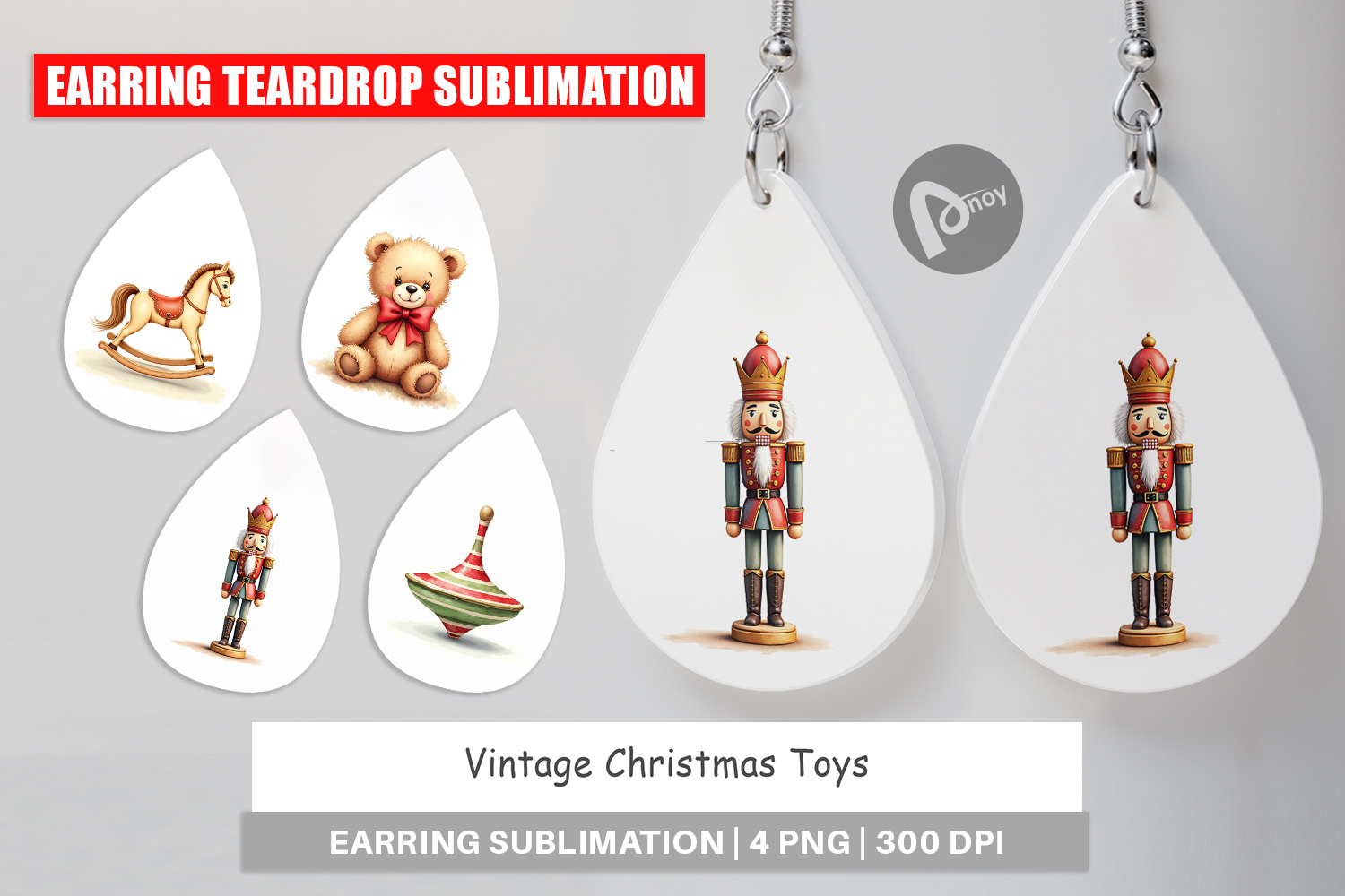 Vintage Christmas Toys Earring product image 1
