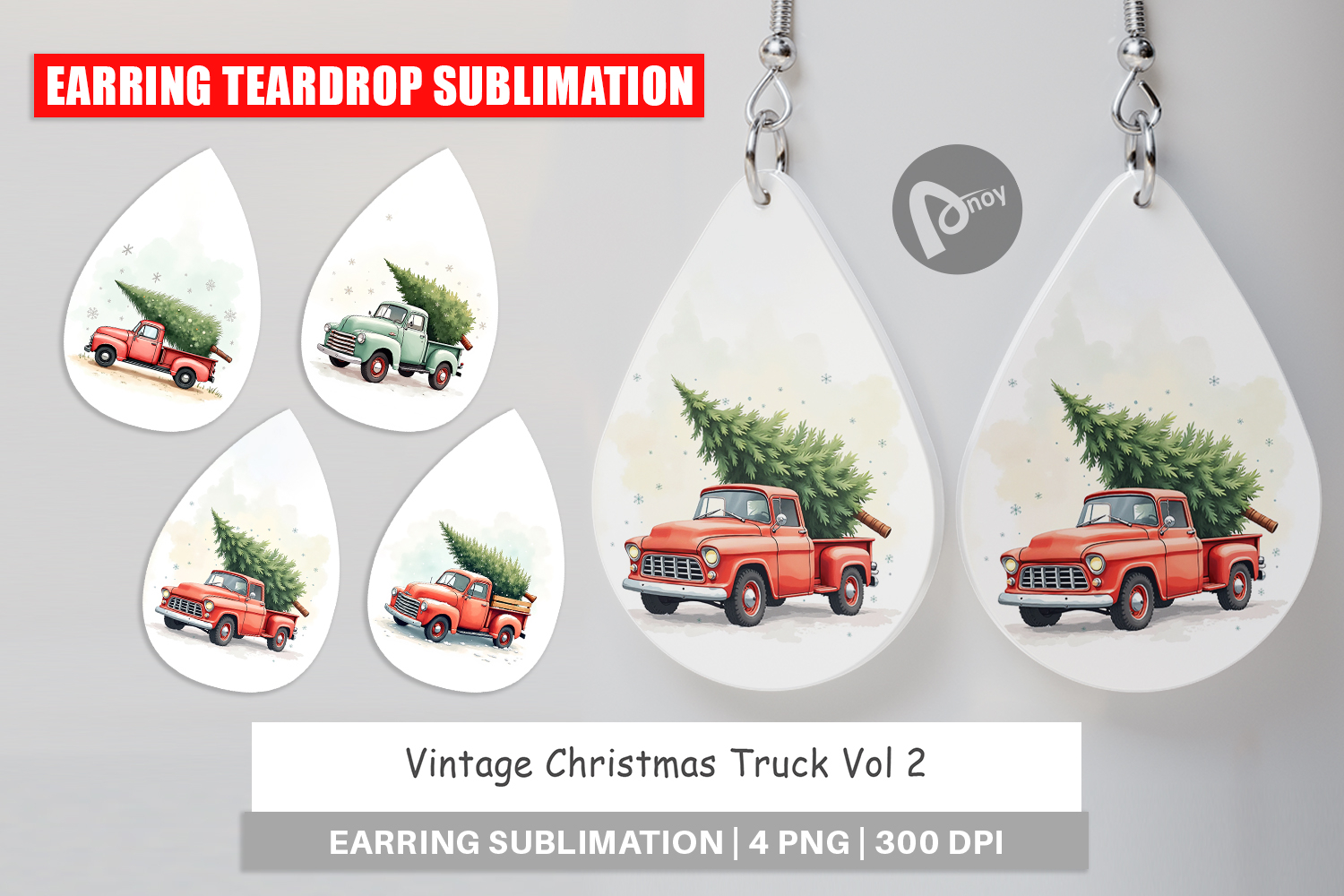 Vintage Christmas Truck Earring product image 1