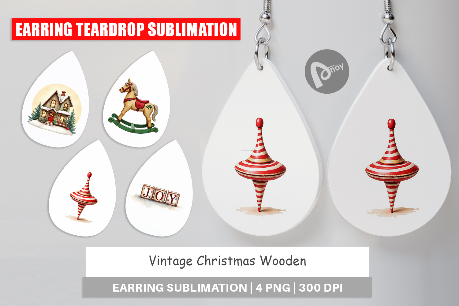 Christmas Wooden Toys Earring product image 1