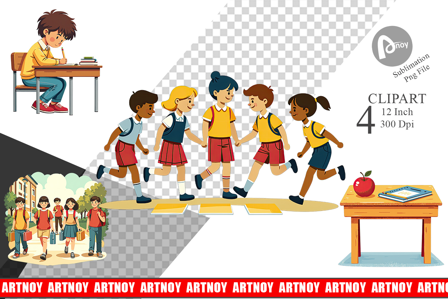 Vintage Classroom Clipart product image 1