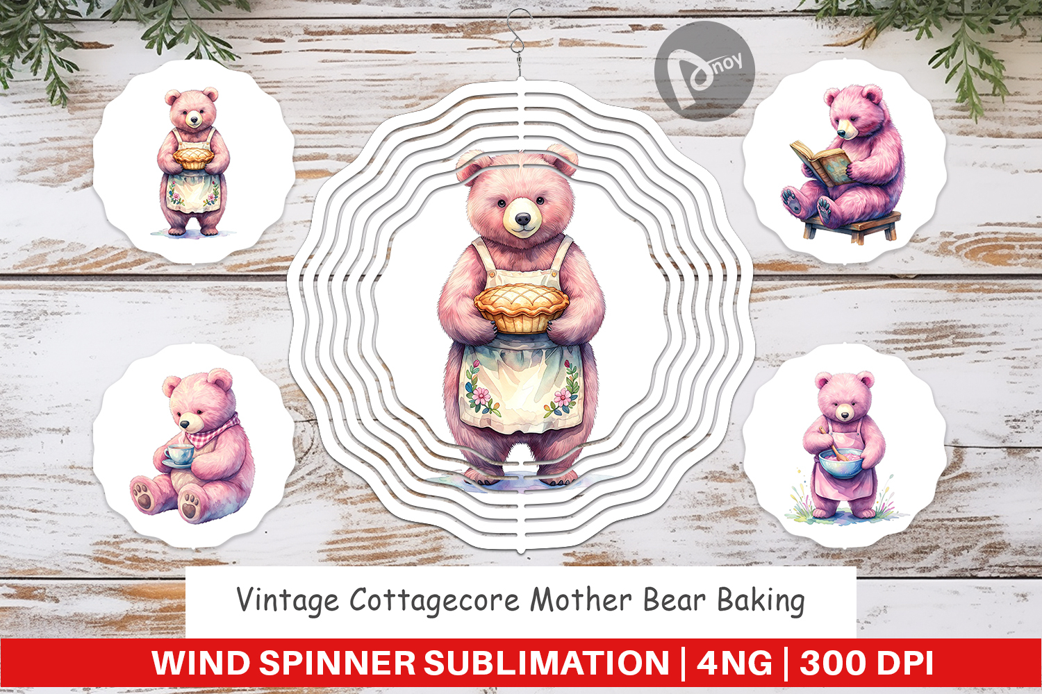 Cottagecore Bear Baking Wind Spinner product image 1