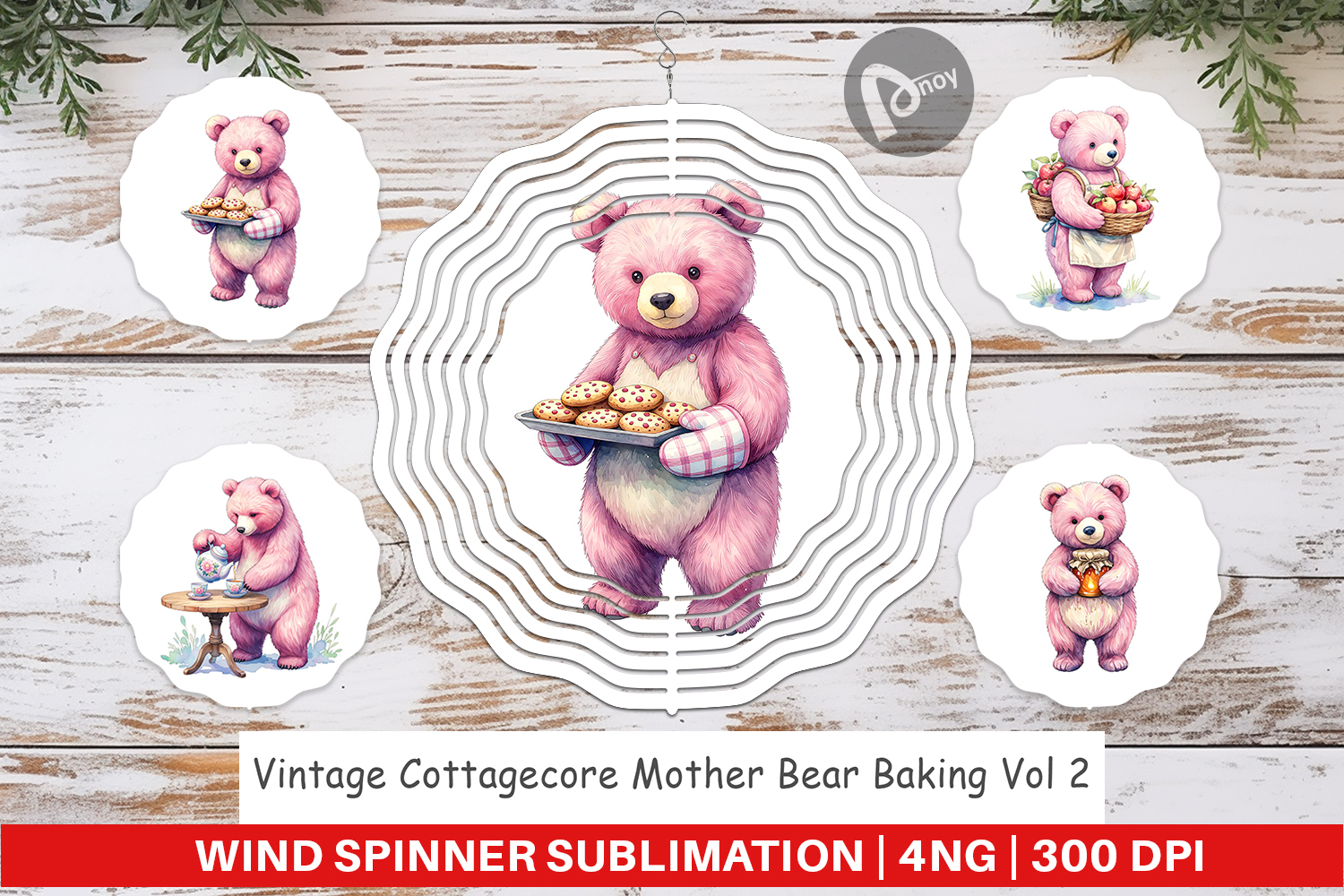 Cottagecore Bear Baking Wind Spinner product image 1