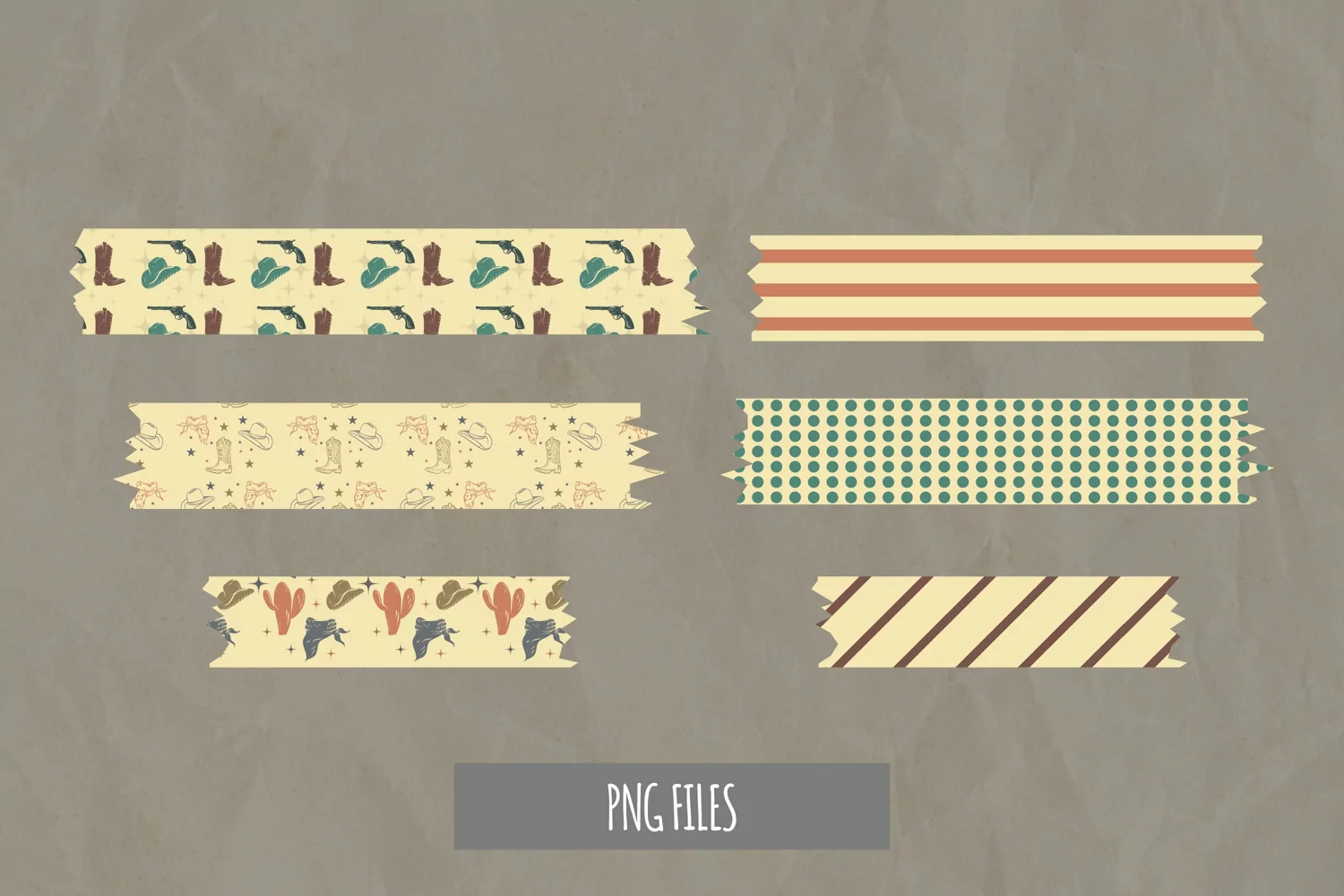 Vintage Cowboy Stuff Patterned Tape product image 1