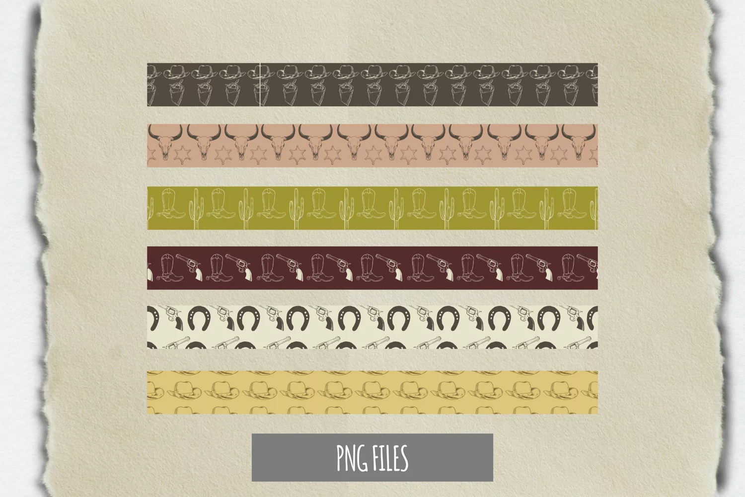 Vintage Cowboy Stuff Seamless Stripe product image 1