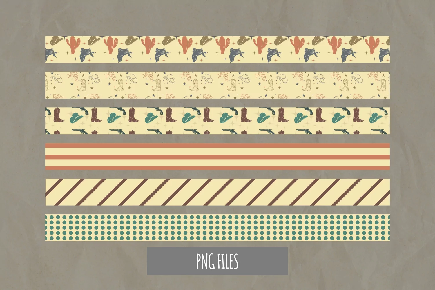 Vintage Cowboy Stuff Seamless Stripe product image 1