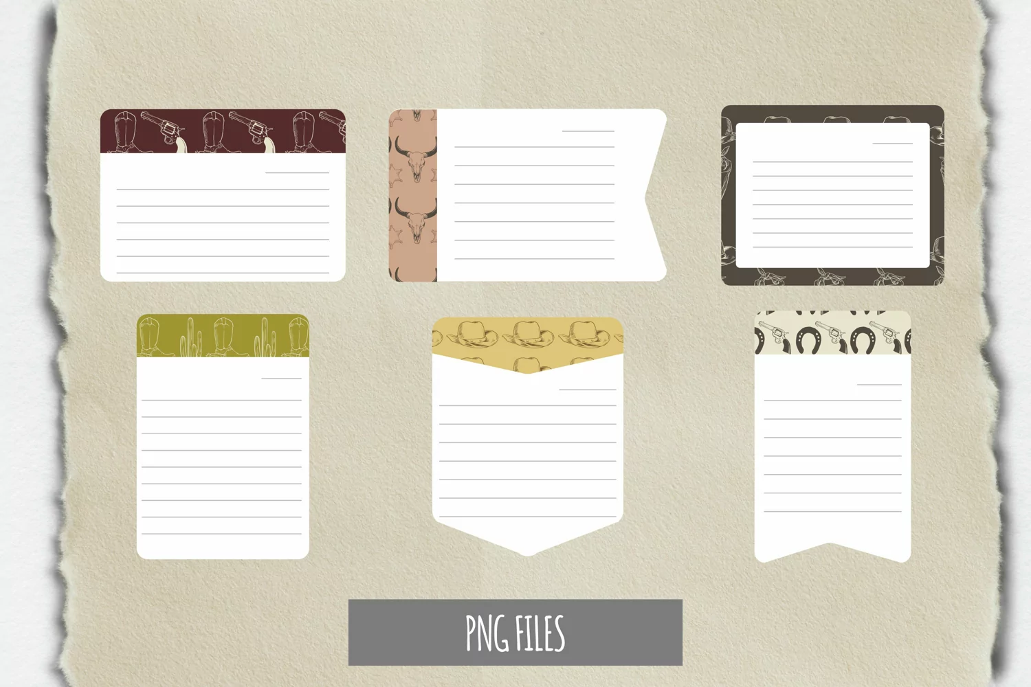 Vintage Cowboy Stuff Shaped Journaling Area product image 1