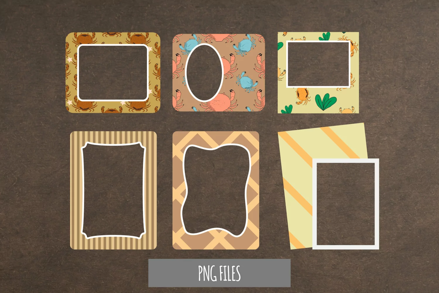 Vintage Crabs Seamless Pattern Frames product image 1