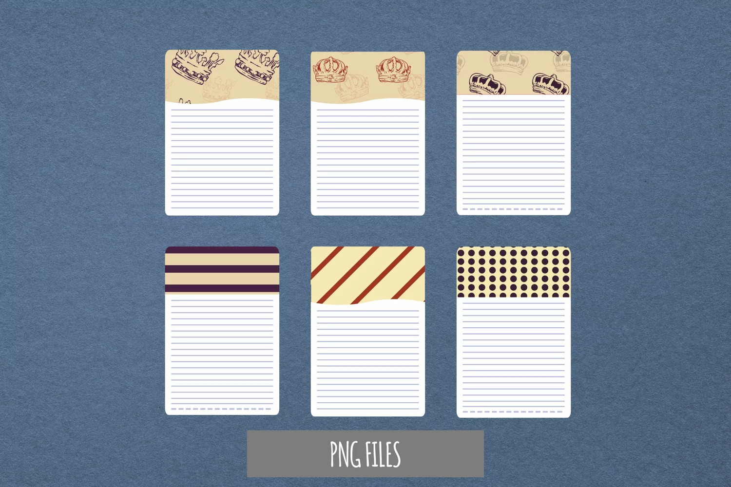 Vintage Crown Seamless Pattern Shaped Journaling Page product image 1
