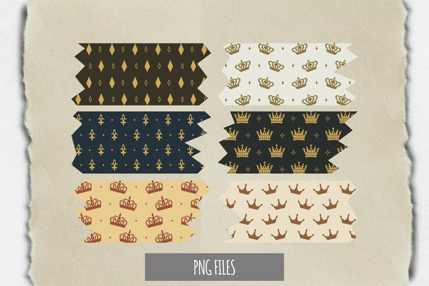 Vintage Crown Seamless Pattern Tape product image 1