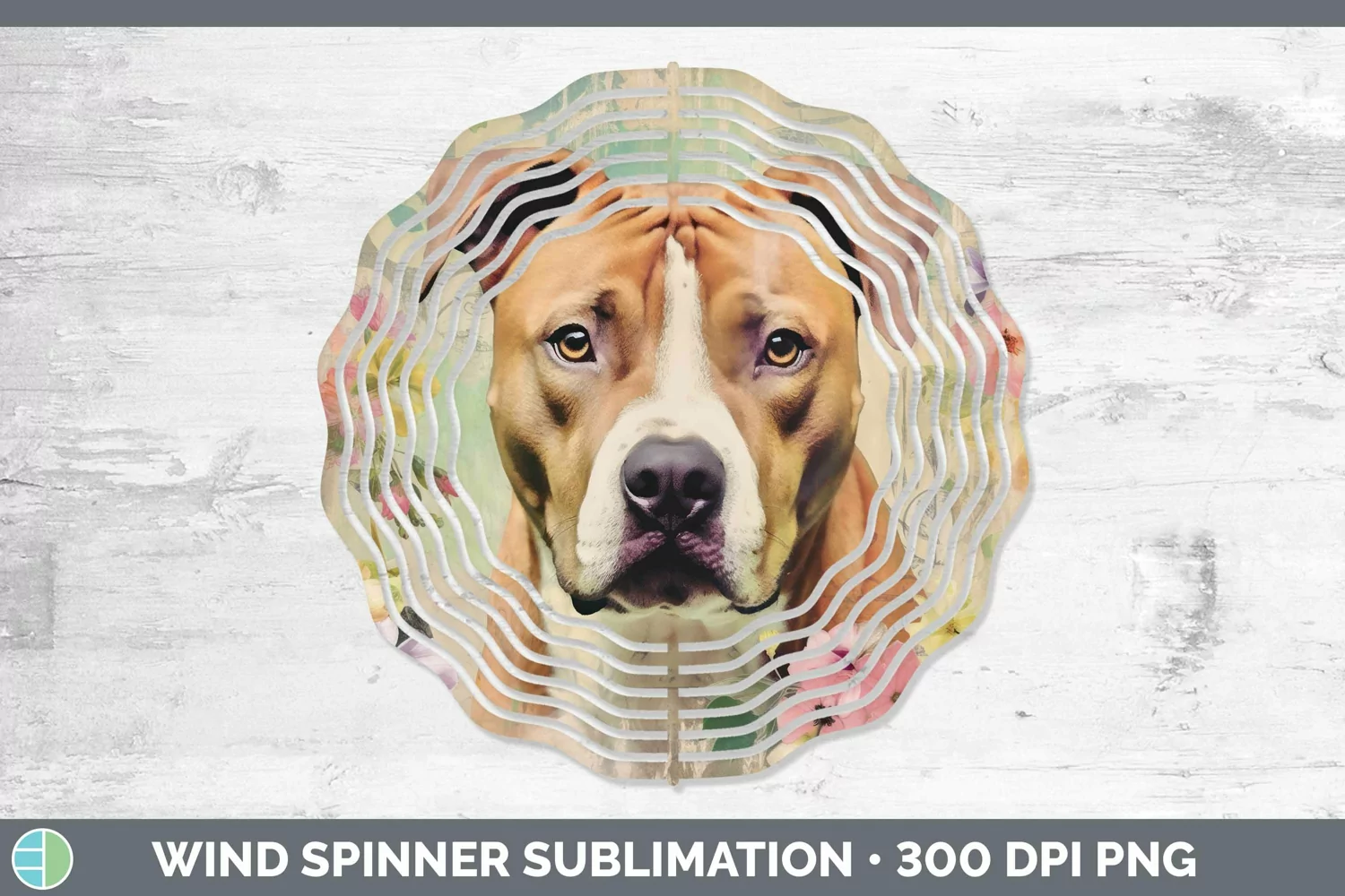 GorgeousVintage Decoupage Wind Spinner design.