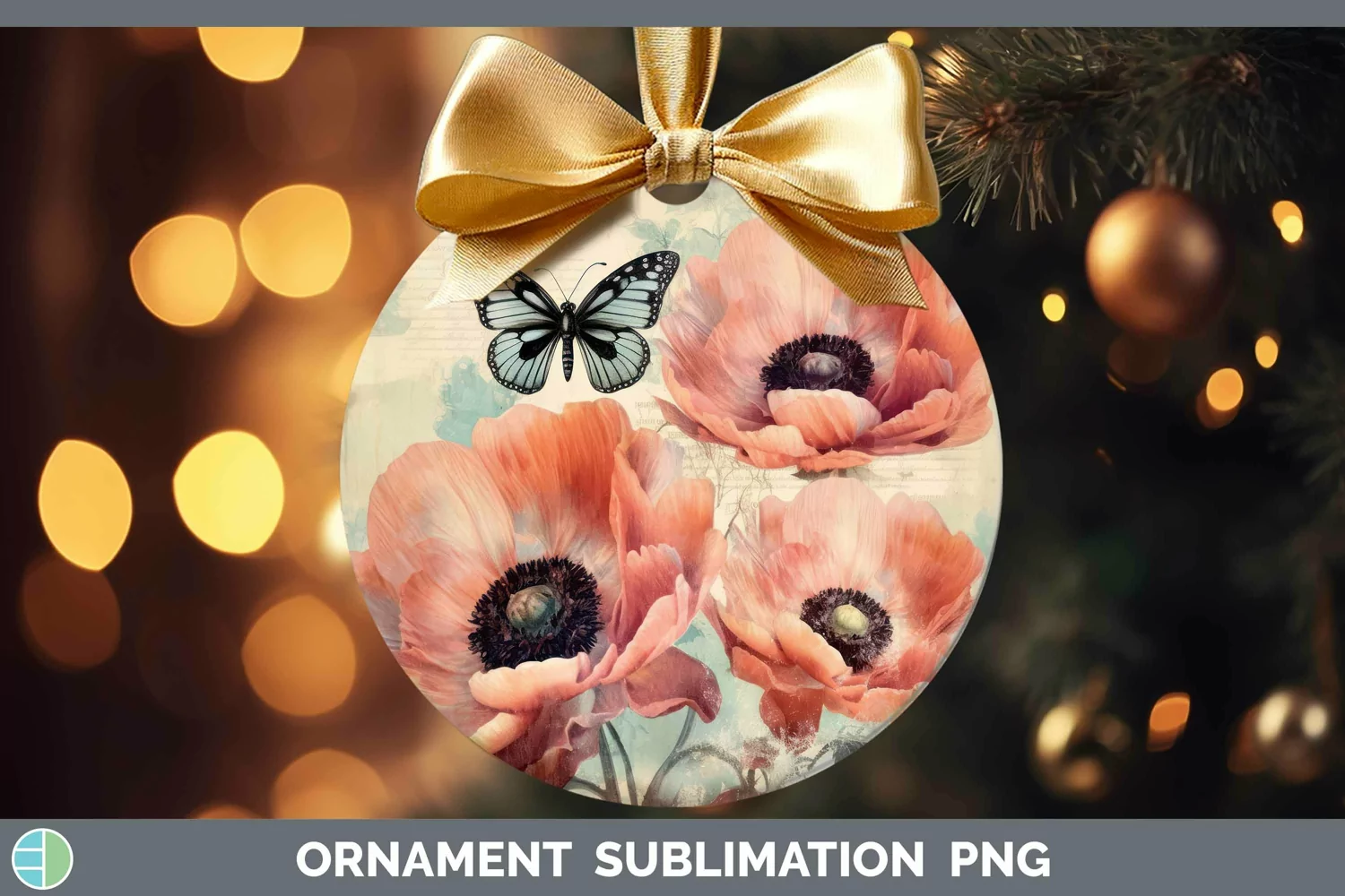 GorgeousVintage Decoupage Ornament design.