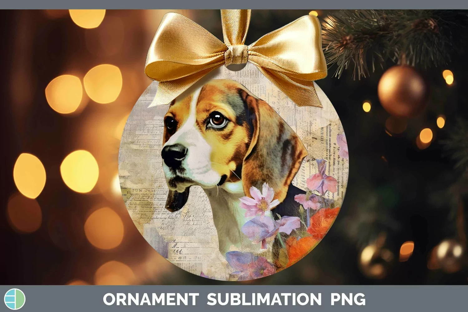GorgeousVintage Decoupage Ornament design.