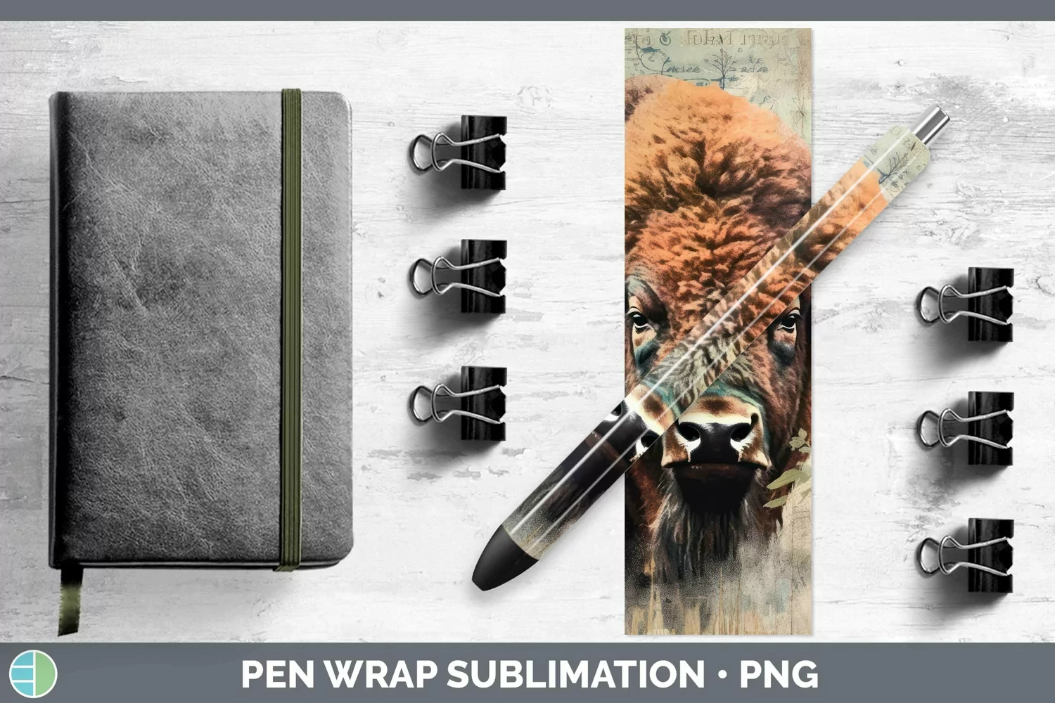 GorgeousVintage Decoupage Pen Wrap design.
