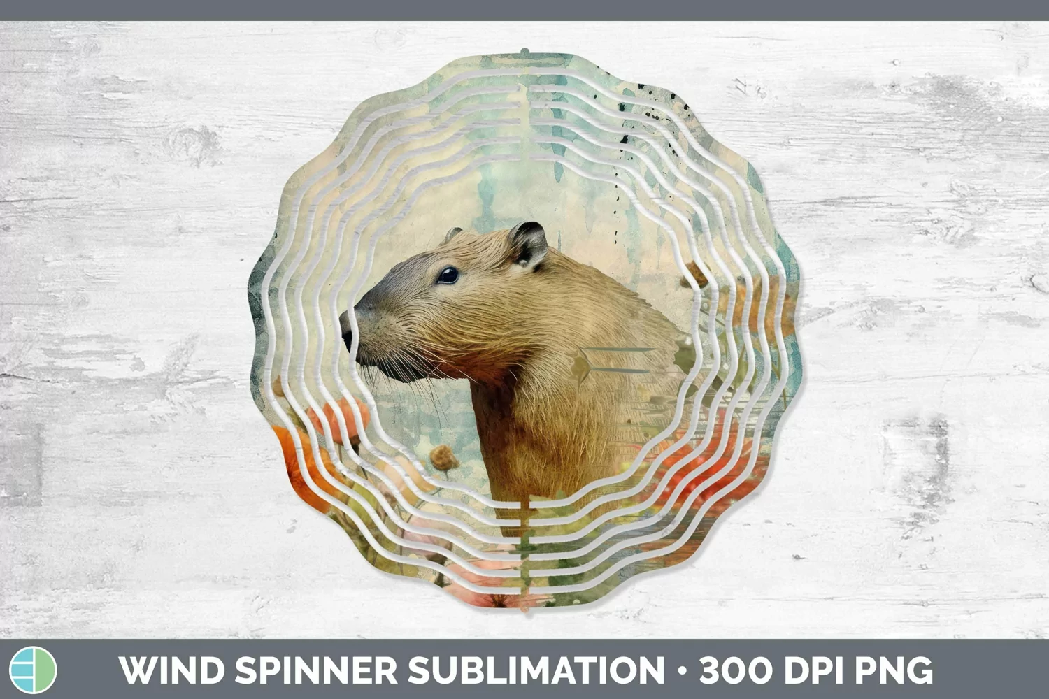 GorgeousVintage Decoupage Wind Spinner design.