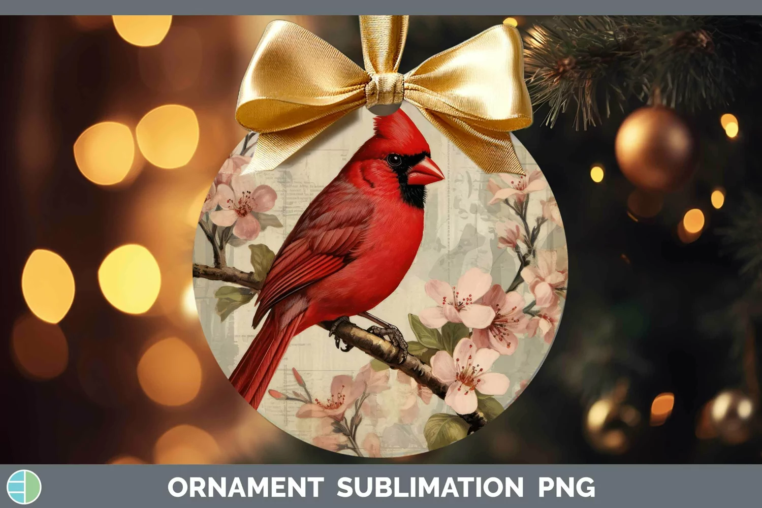 GorgeousVintage Decoupage Ornament design.