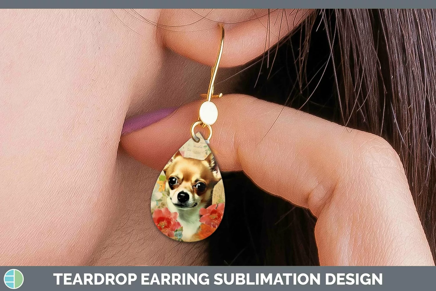 GorgeousVintage Decoupage Teardrop Earrings design.