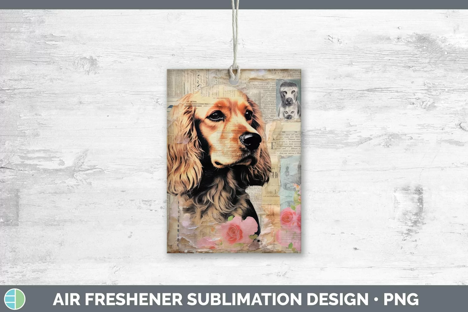 GorgeousVintage Decoupage Air Freshener design.