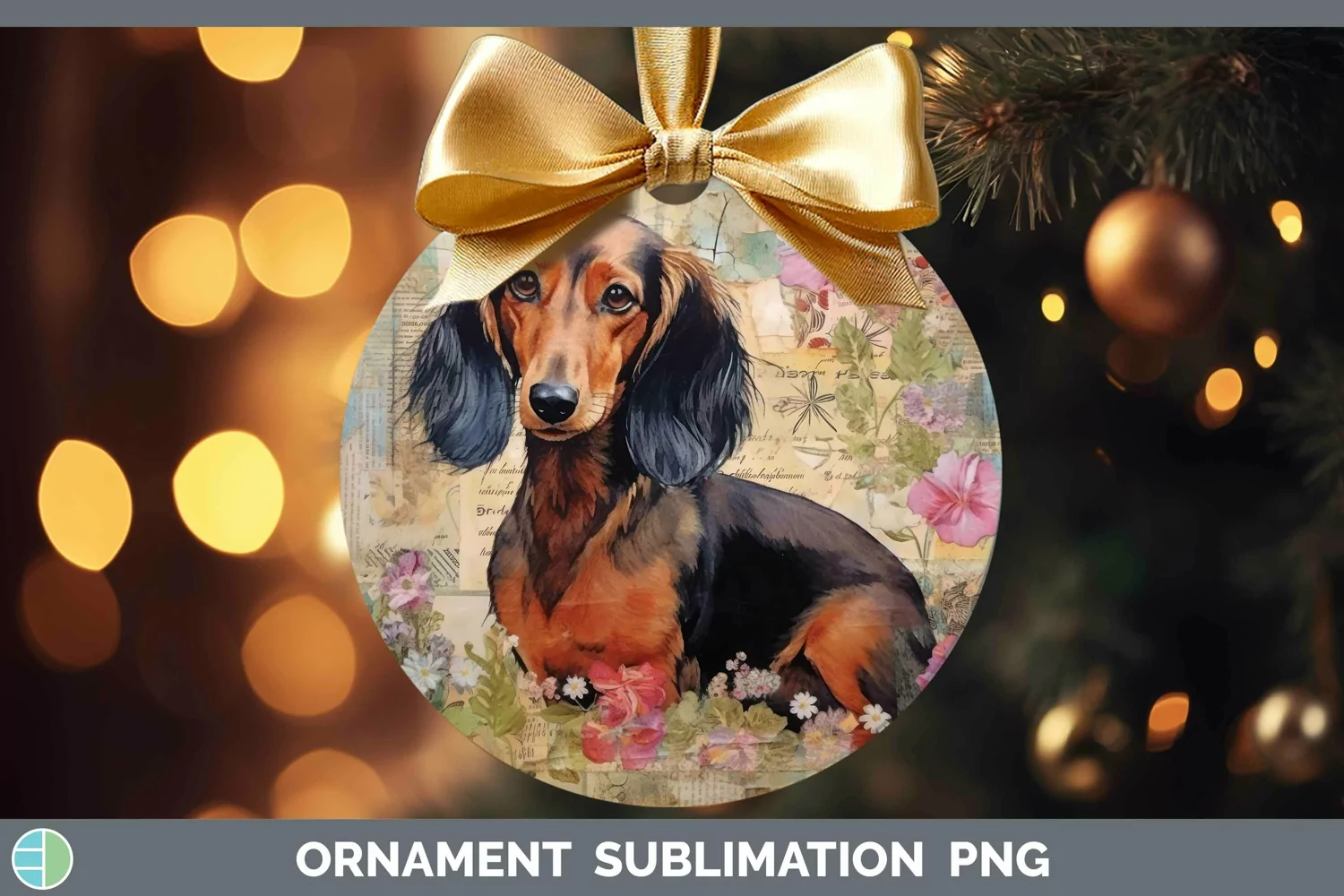 GorgeousVintage Decoupage Ornament design.