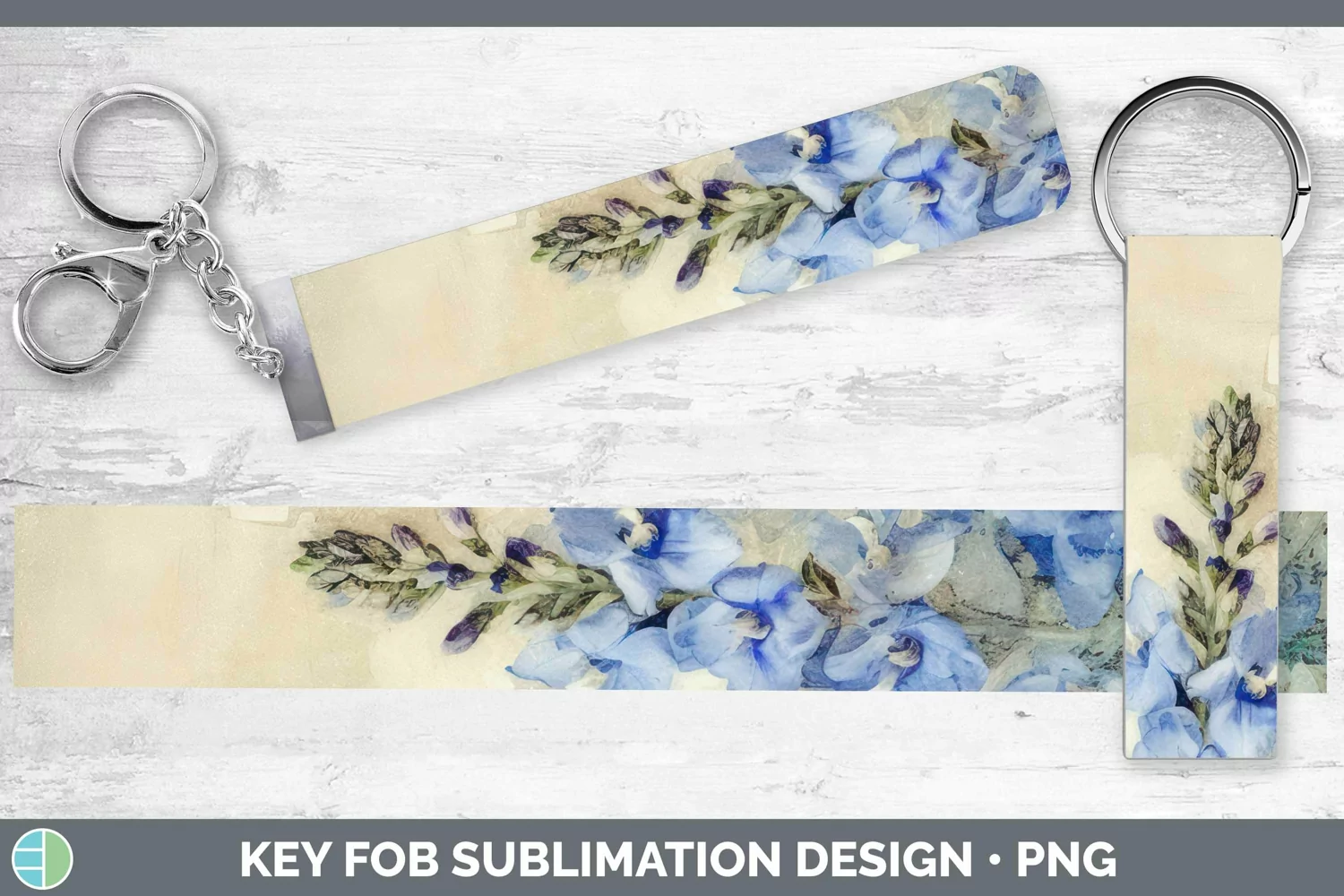 GorgeousVintage Decoupage Key Fob design.