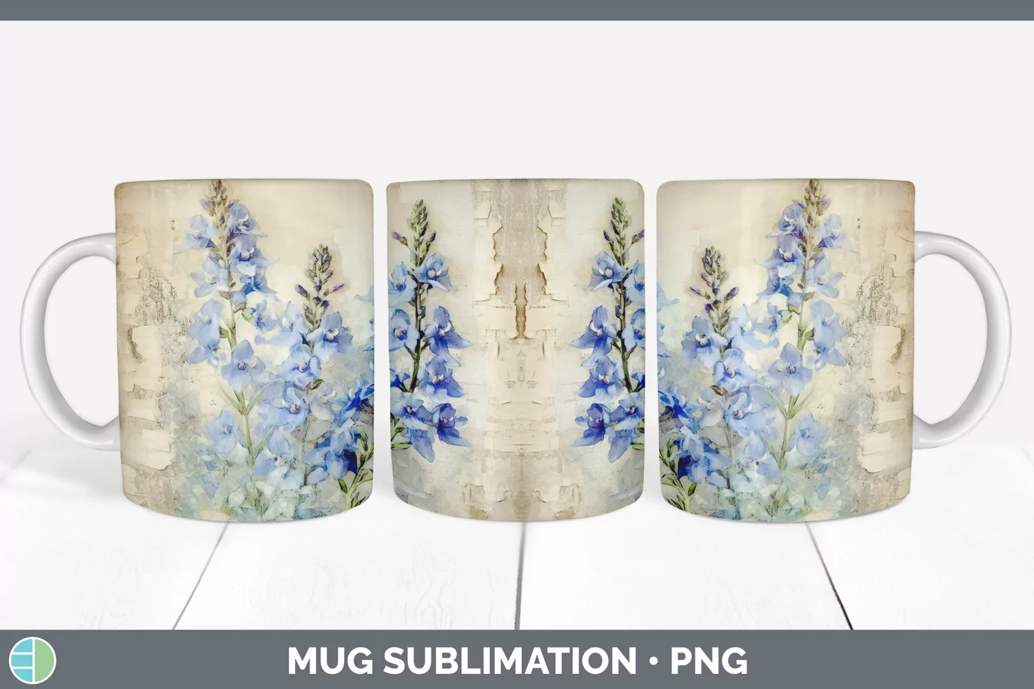 GorgeousVintage Decoupage Mug Wrap design.