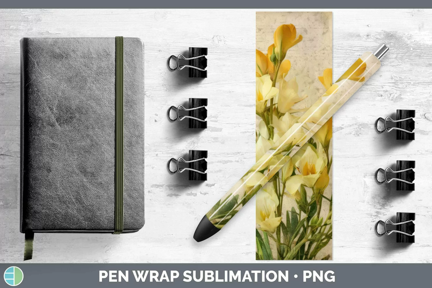 GorgeousVintage Decoupage Pen Wrap design.