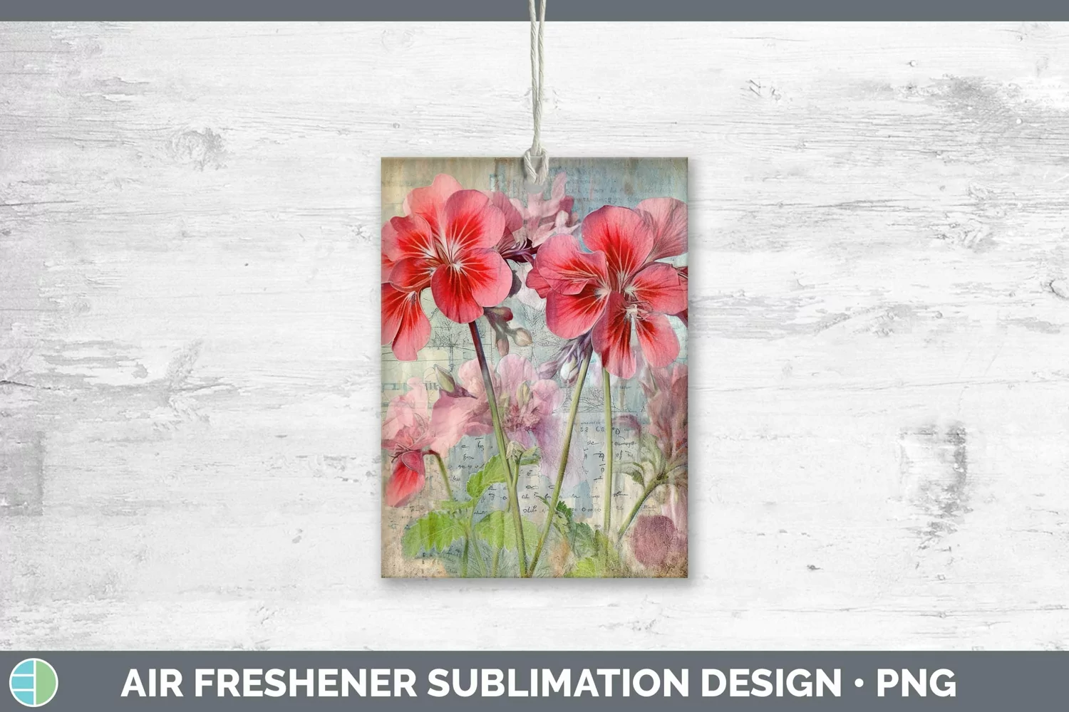 GorgeousVintage Decoupage Air Freshener design.