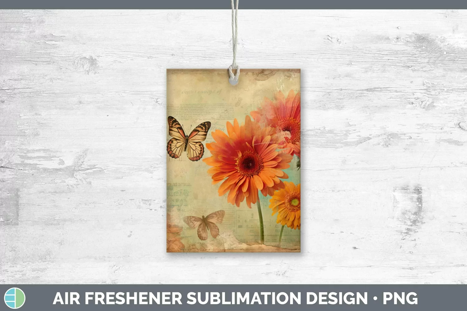 GorgeousVintage Decoupage Air Freshener design.