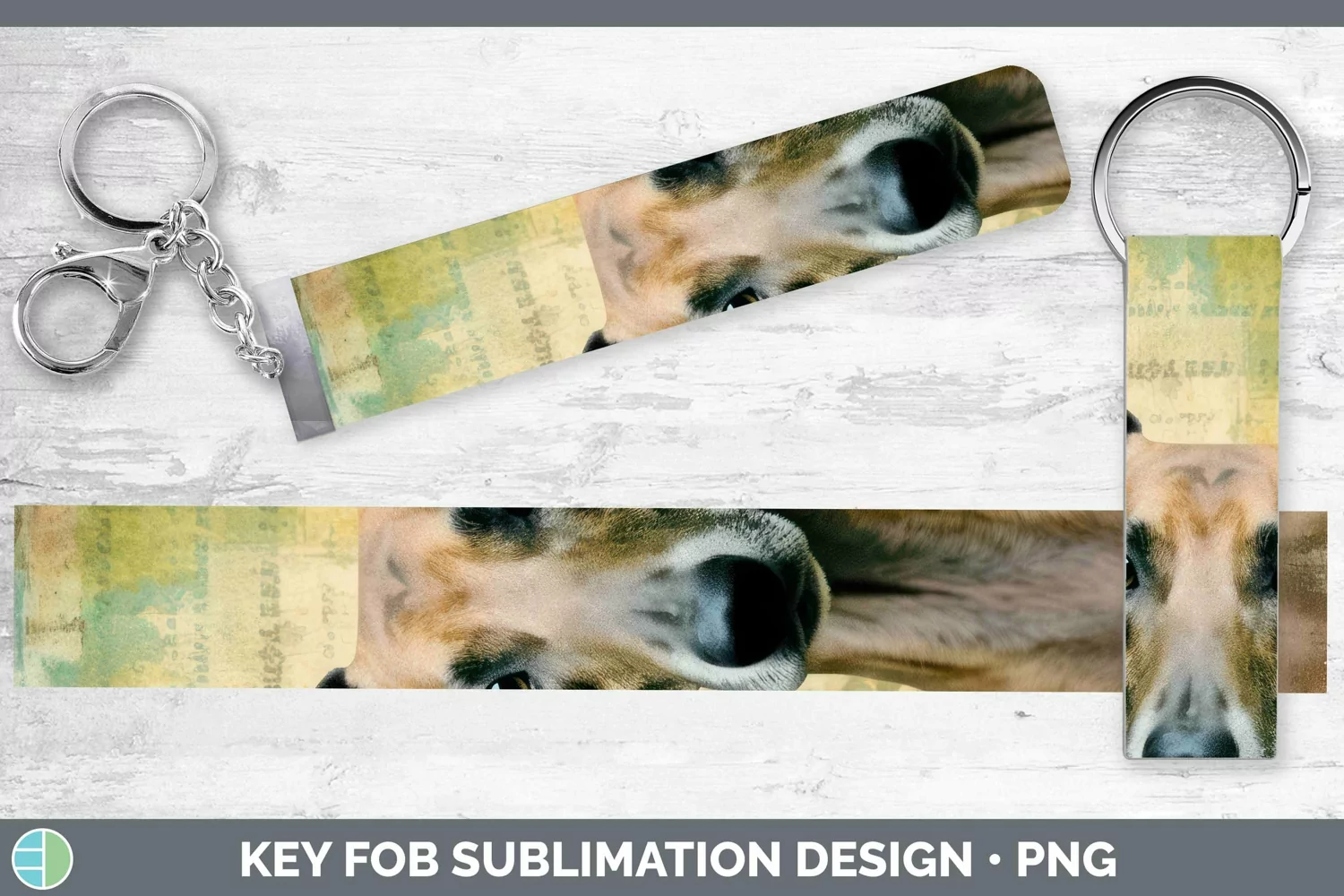 GorgeousVintage Decoupage Key Fob design.