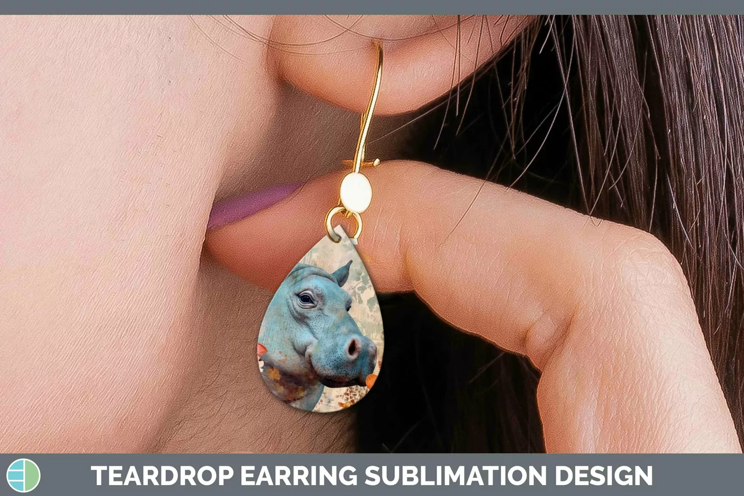 GorgeousVintage Decoupage Teardrop Earrings design.