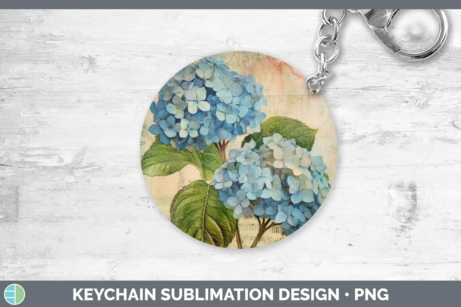GorgeousVintage Decoupage Keychain design.