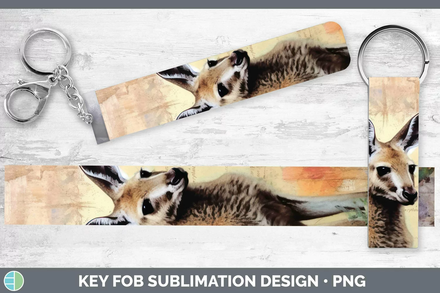 GorgeousVintage Decoupage Key Fob design.