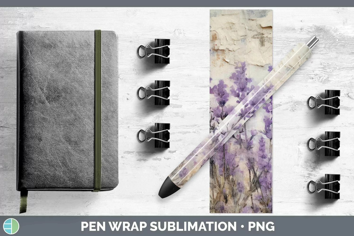 GorgeousVintage Decoupage Pen Wrap design.