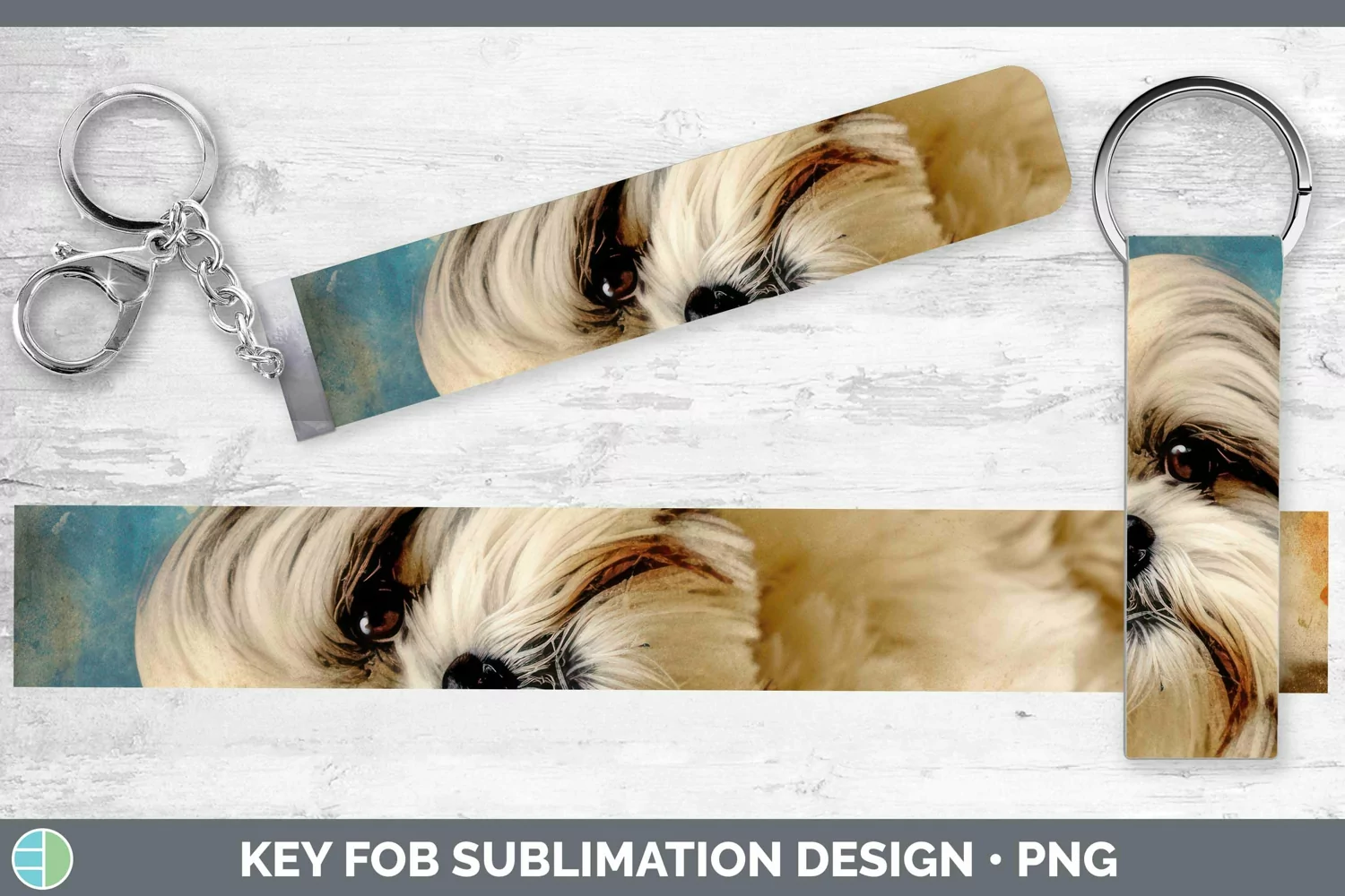 GorgeousVintage Decoupage Key Fob design.