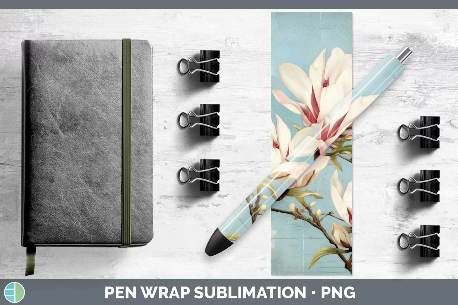 GorgeousVintage Decoupage Pen Wrap design.
