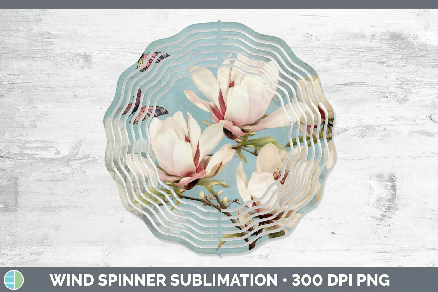 GorgeousVintage Decoupage Wind Spinner design.